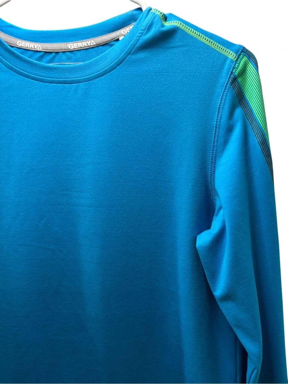 Gerry's Kids Blue Long Sleeve UPF‎ Sun Protection Performance Shirt Size Large